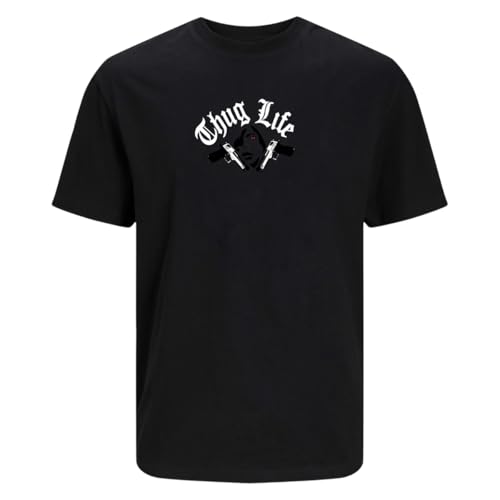 Camiseta Streetwear de Algodão Gola Redonda Estilo e Conforto Para o Dia a Dia Thug Life