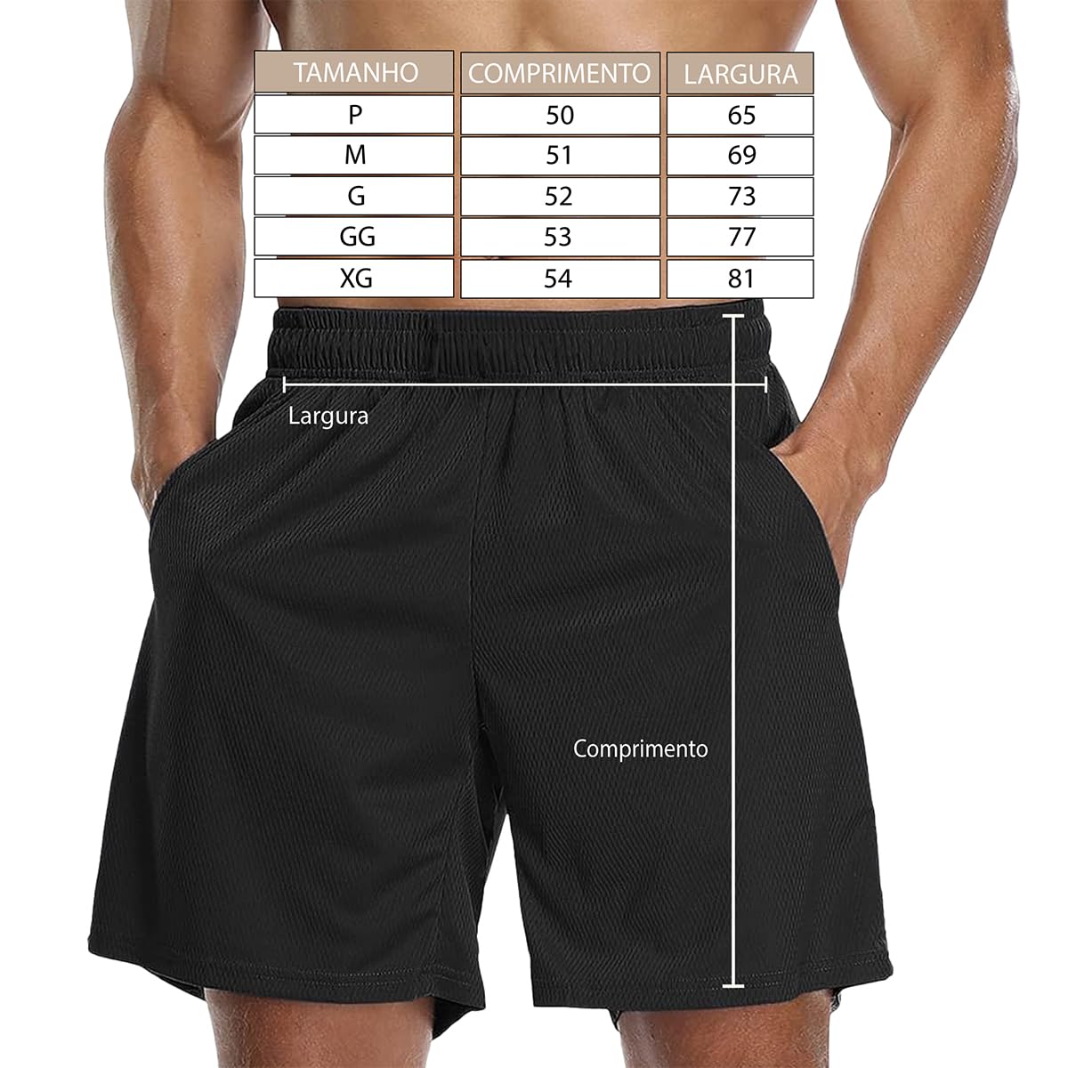 Shorts Masculino 2 em 1 Fitness