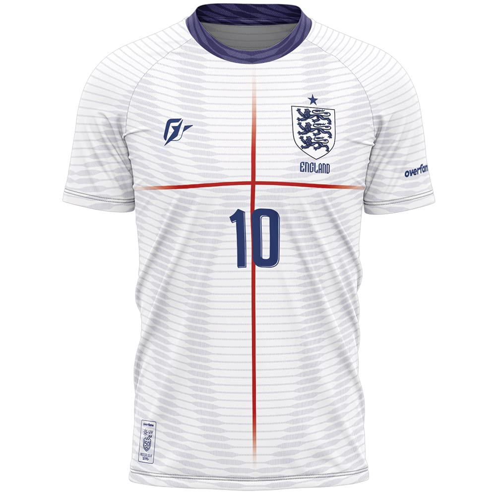 Camiseta Filtro UV Inglaterra Copa Torcedor Retrô