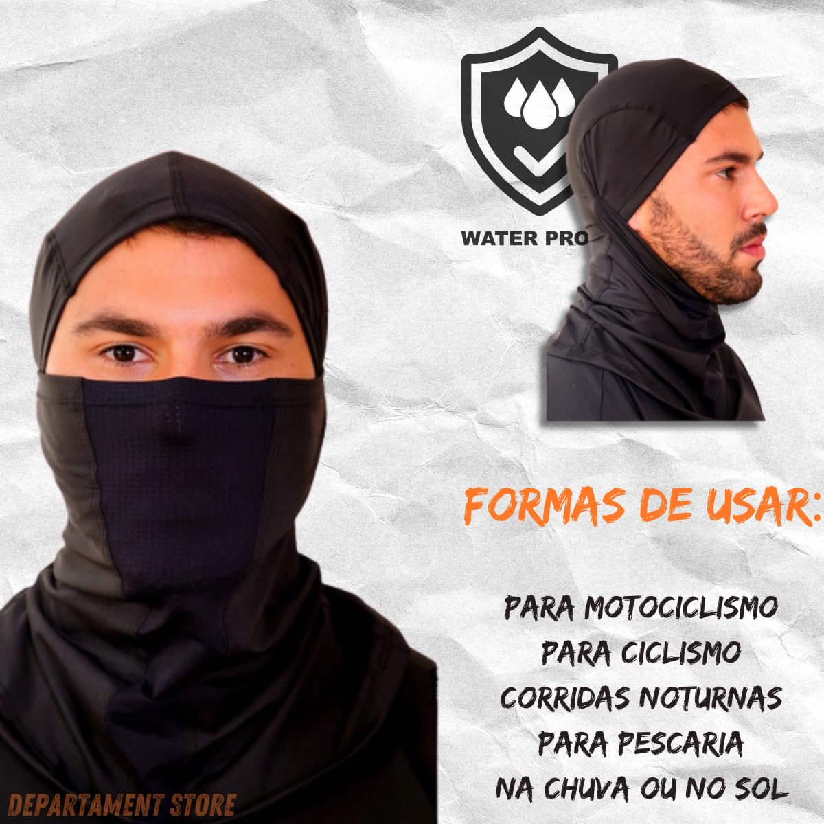 Balaclava touca ninja respirável | 3 CORES proteção UV para pescar pescaria |DEPARTAMENT STORE