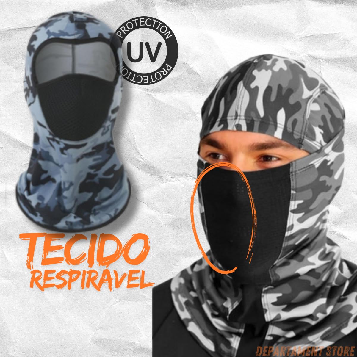 Balaclava touca ninja respirável | 3 CORES proteção UV para pescar pescaria |DEPARTAMENT STORE